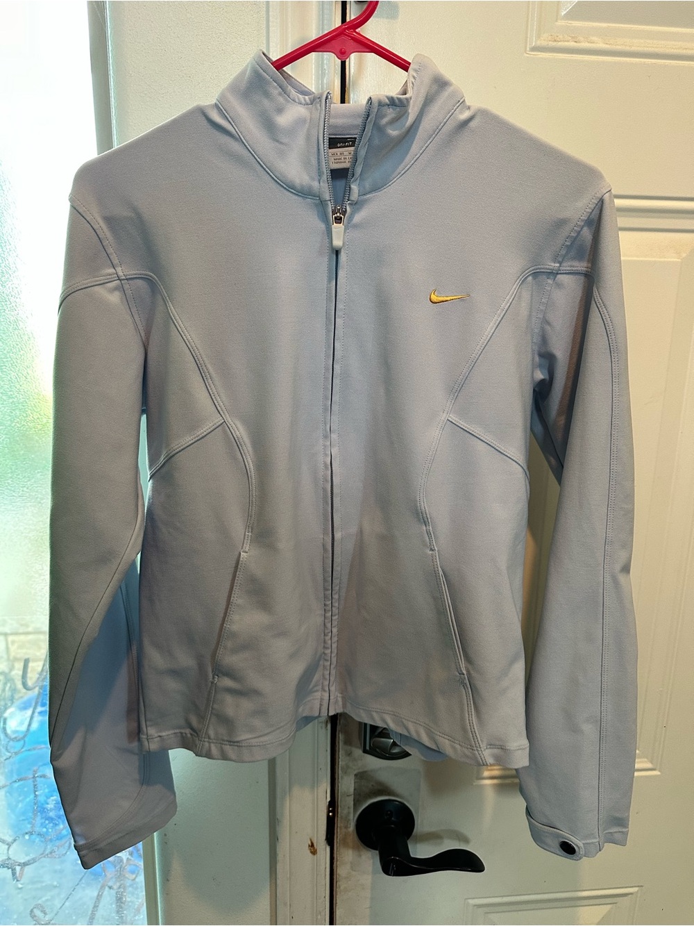 Nike Dri-Fit Full Zip Athletic Jacket Light Blue Girl’s Size M (8-10)